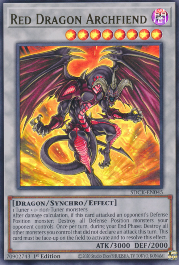 Red Dragon Archfiend - SDCK-EN045 - Ultra Rare 1st Edition