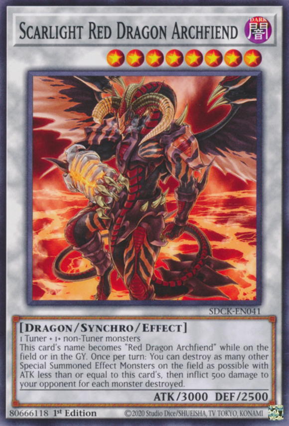 Scarlight Red Dragon Archfiend - SDCK-EN041 - Common 1st Edition