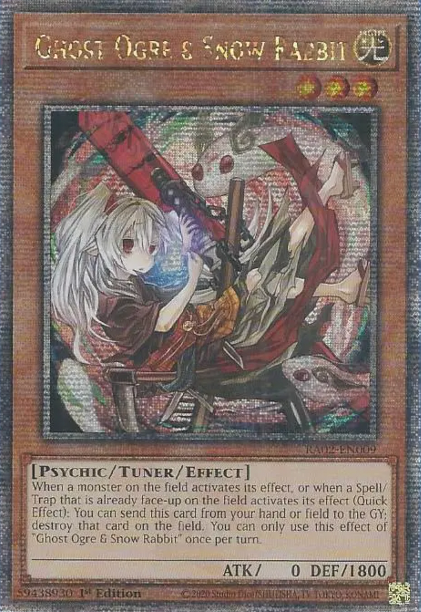 Ghost Ogre & Snow Rabbit (Alt. Art) - RA02-EN009 - Quarter Century