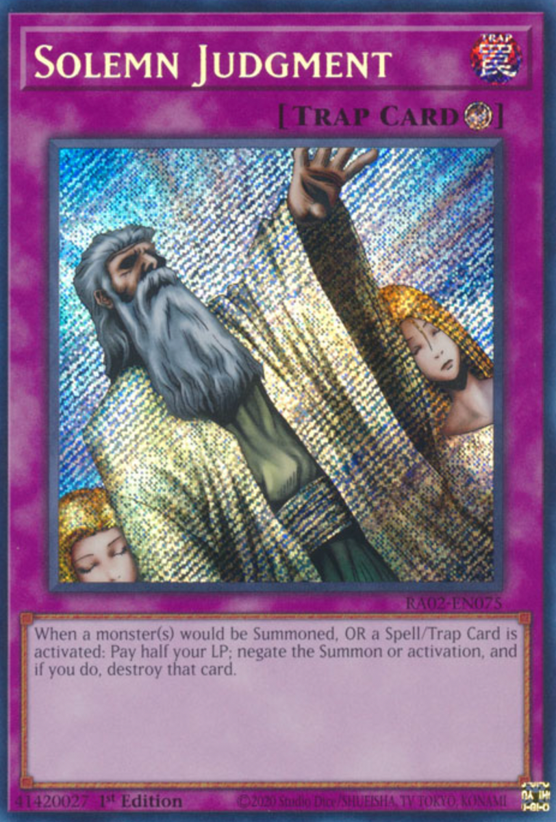 yugioh card solemn warning Solemn Judgment - RA02-EN075