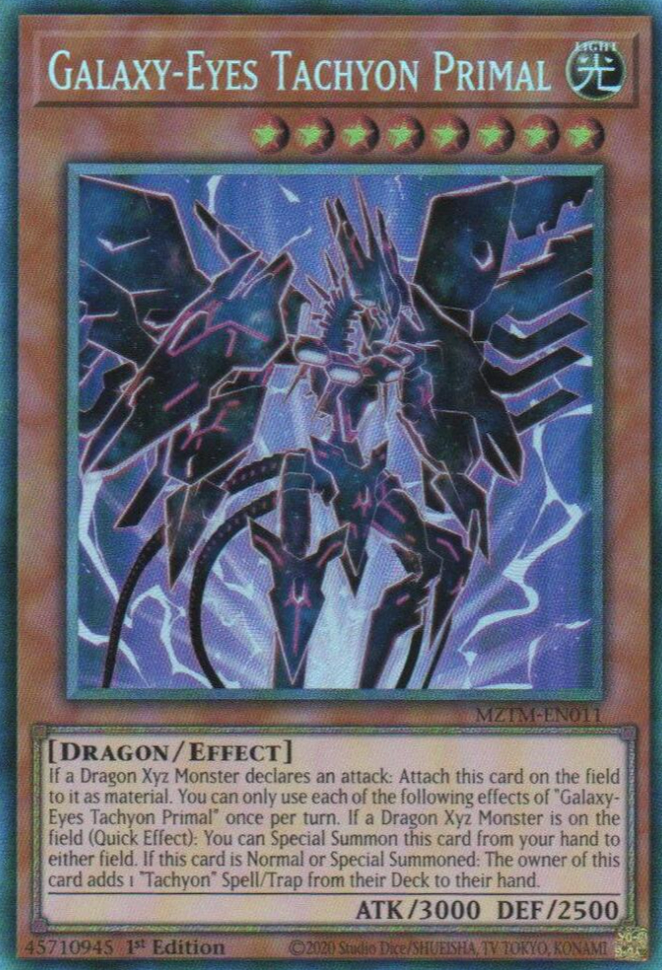 Galaxy-Eyes Tachyon Primal - MZTM-EN011 - Collector's Rare 1st