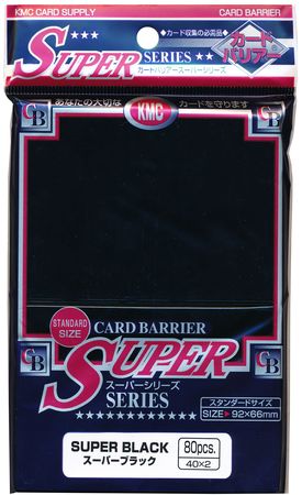 KMC Super Series Standard - Black (80ct) - Pokemon/Magic Size