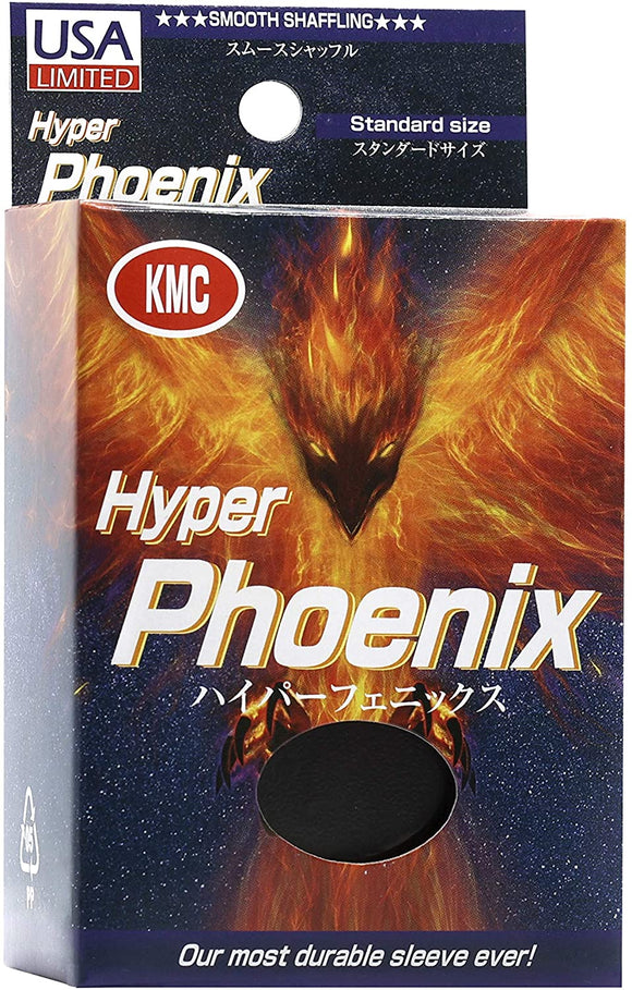 KMC Hyper Phoenix Standard - Black (100ct) - Pokemon/Magic Size