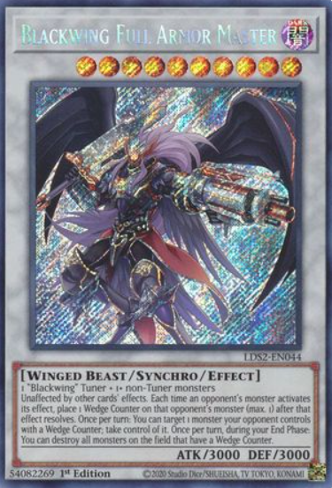 Yu-Gi-Oh! Blackwing Full Armor Master - LDS2-EN044 Secret Rare 1st Edition Collectible Card