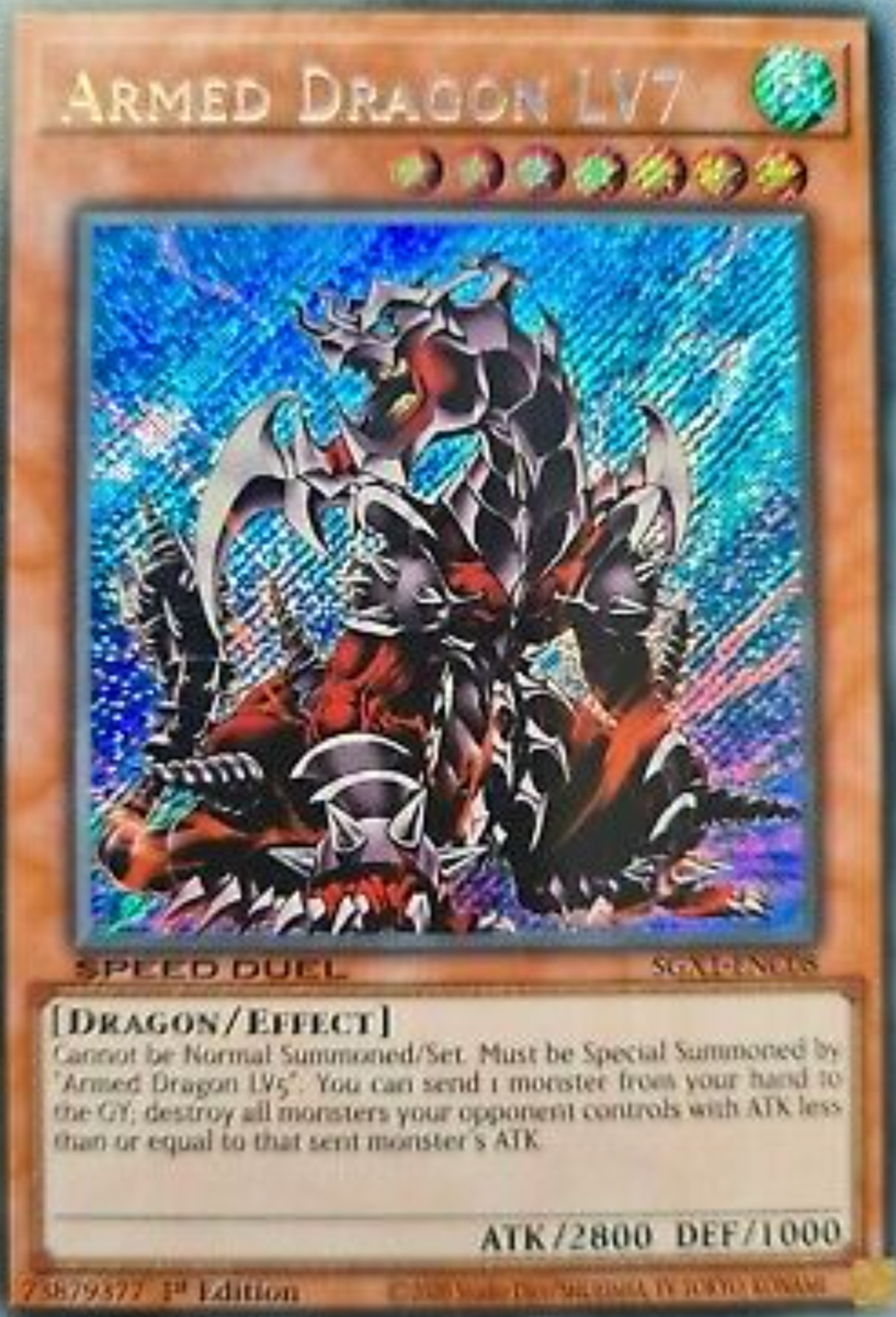 yugioh card armed dragon lv7 Armed Dragon LV7 - SGX1-ENC08