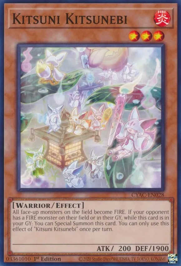 Kitsuni Kitsunebi - CYAC-EN028 - Common 1st Edition