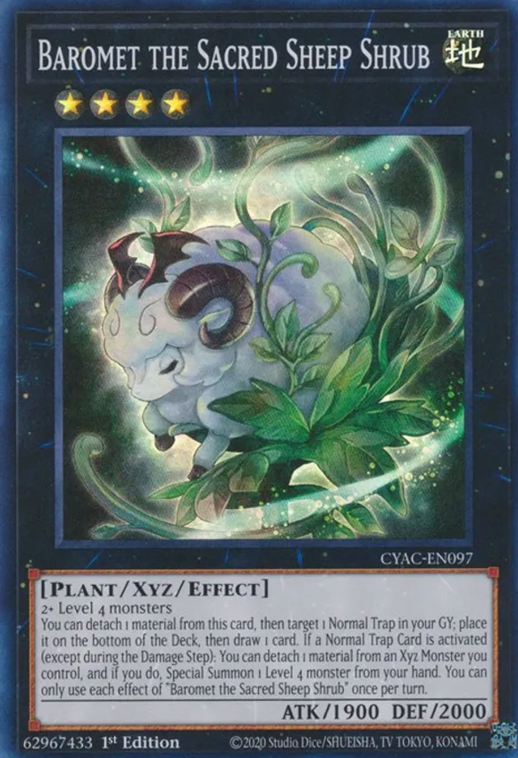 Baromet the Sacred Sheep Shrub - CYAC-EN097 - Super Rare 1st Edition