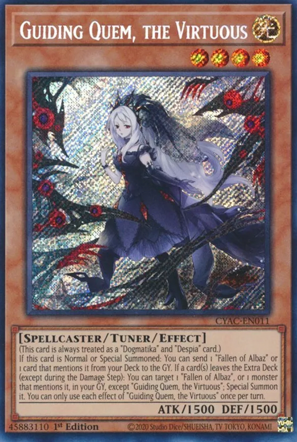 Guiding Quem, the Virtuous - CYAC-EN011 - Secret Rare 1st Edition