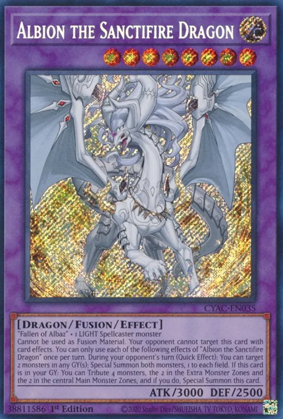 Albion the Sanctifire Dragon - CYAC-EN035 - Secret Rare 1st Edition