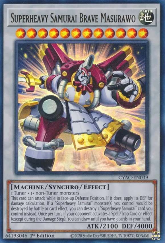 Superheavy Samurai Brave Masurawo - CYAC-EN039 - Ultra Rare 1st Edition