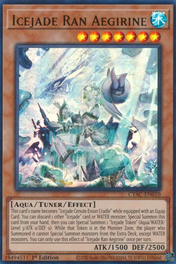 Icejade Ran Aegirine - CYAC-EN010 - Ultra Rare 1st Edition