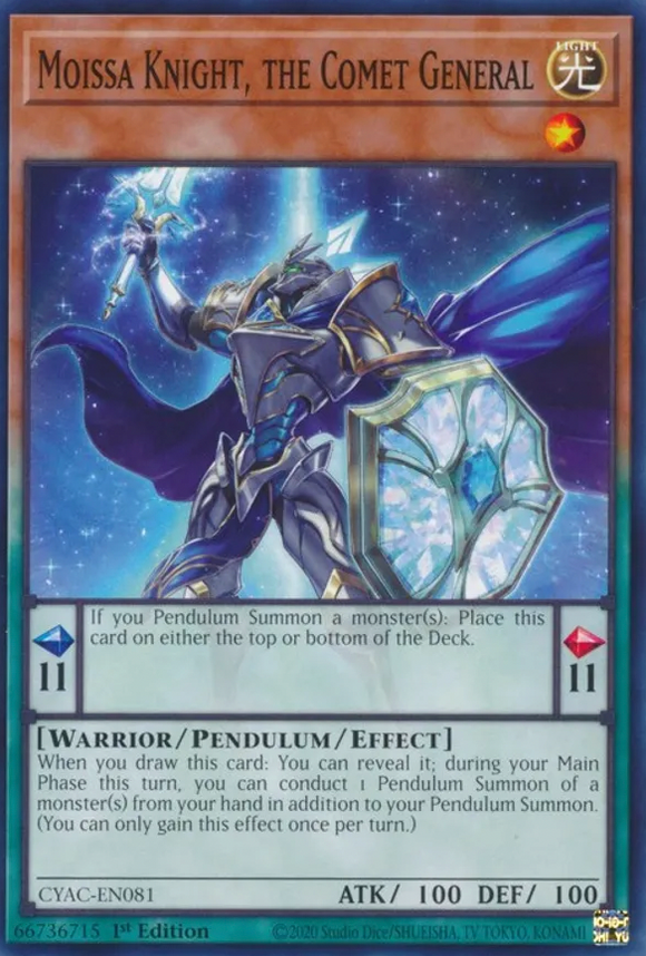 Moissa Knight, the Comet General - CYAC-EN081 - Common 1st Edition