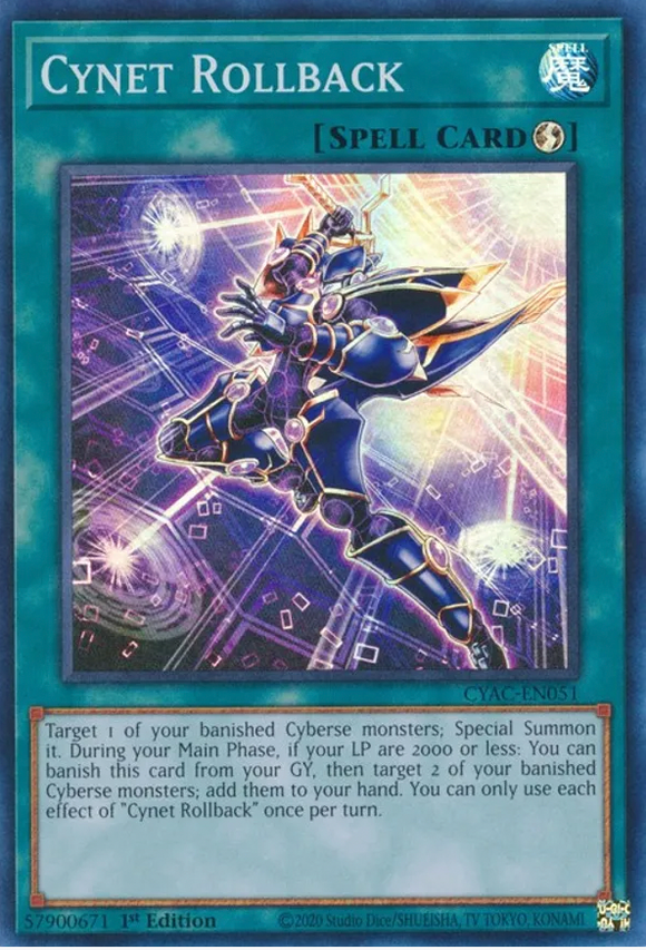 Cynet Rollback - CYAC-EN051 - Super Rare 1st Edition