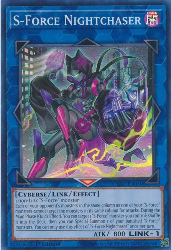 S-Force Nightchaser - CYAC-EN050 - Super Rare 1st Edition