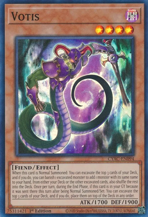 Votis - CYAC-EN094 - Super Rare 1st Edition