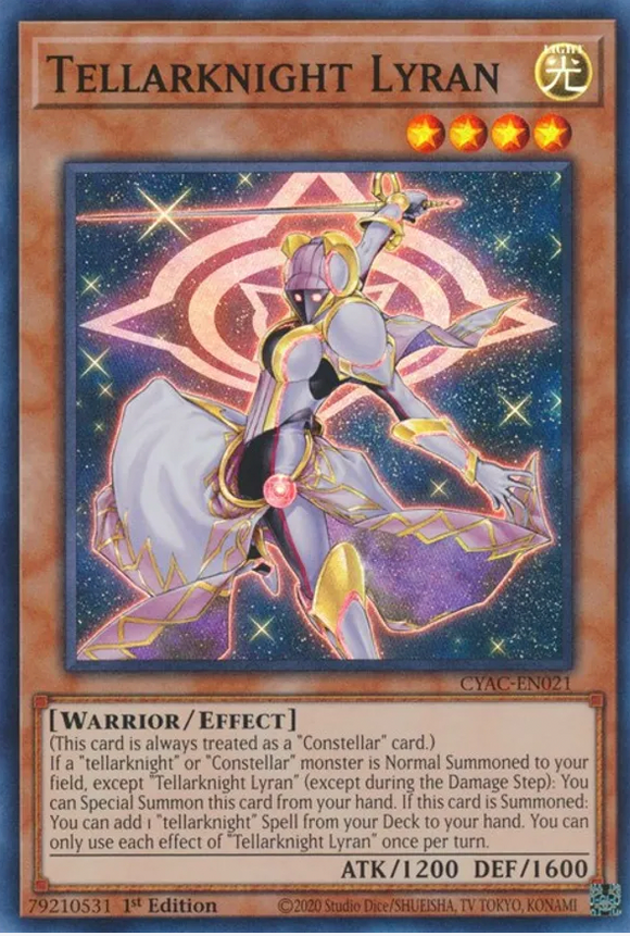 Tellarknight Lyran - CYAC-EN021 - Super Rare 1st Edition