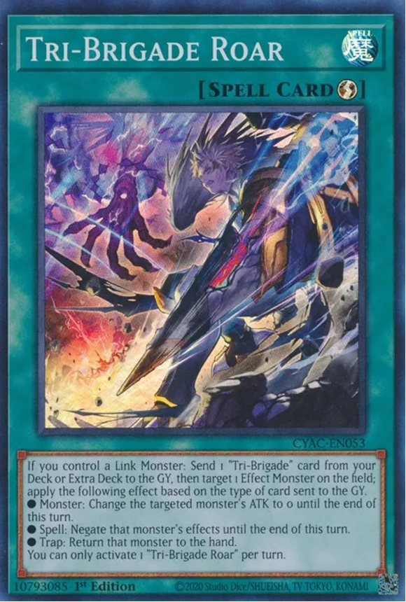 Tri-Brigade Roar - CYAC-EN053 - Super Rare 1st Edition
