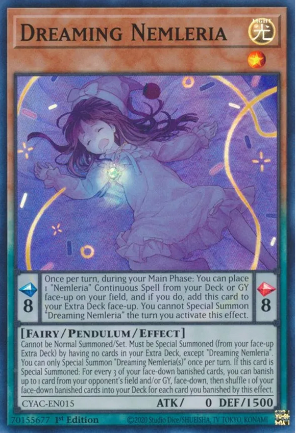 Dreaming Nemleria - CYAC-EN015 - Super Rare 1st Edition