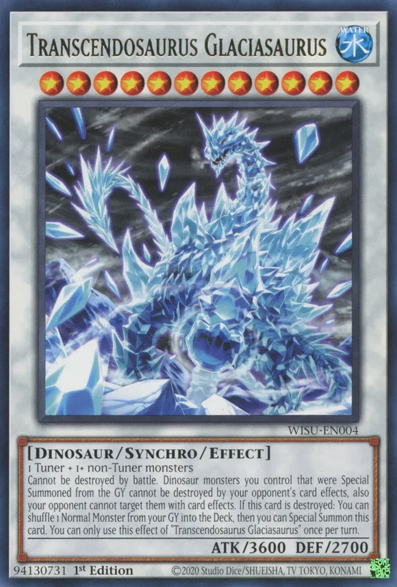 Transcendosaurus Glaciasaurus - WISU-EN004 - Rare 1st Edition