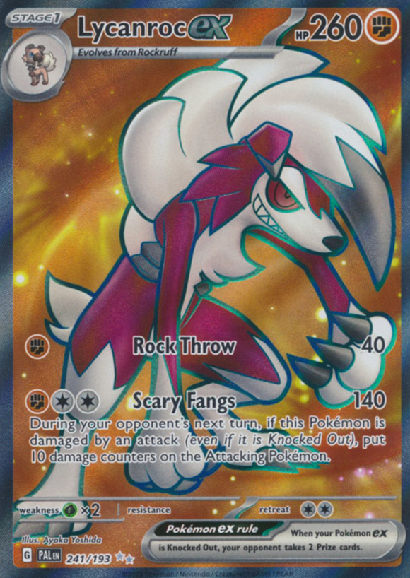 Lycanroc ex - 241/193 - Full Art Secret Rare