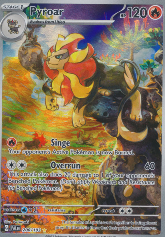 Pyroar Posters Pyroar - 200/193 - Illustration Rare – Essential Cards
