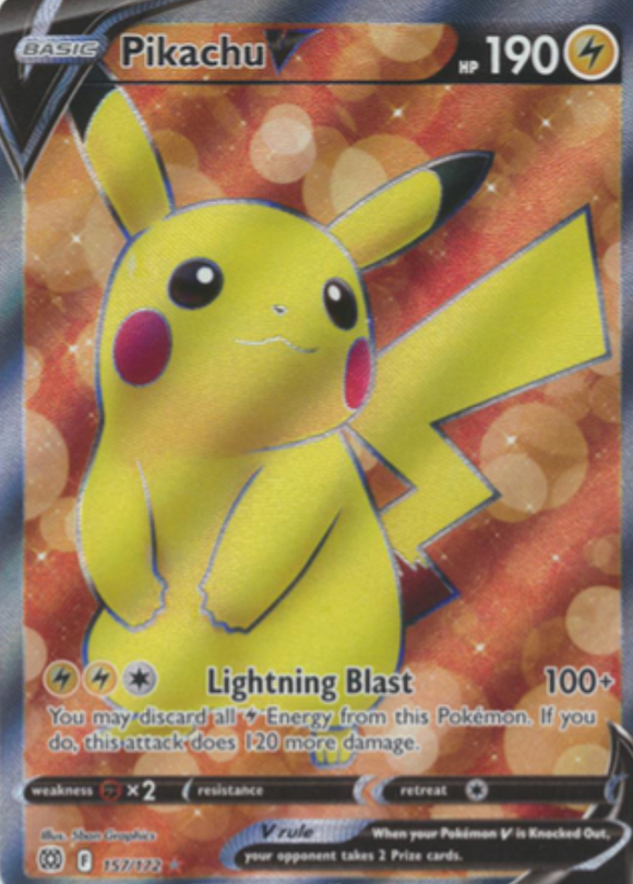 Pikachu V - 157/172 - Full Art Ultra Rare