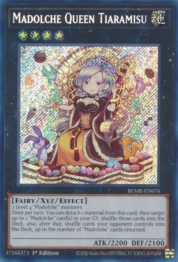 Madolche Queen Tiaramisu - BLMR-EN076 - Secret Rare 1st Edition