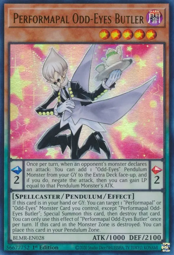 Performapal Odd-Eyes Butler - BLMR-EN028 - Ultra Rare 1st Edition