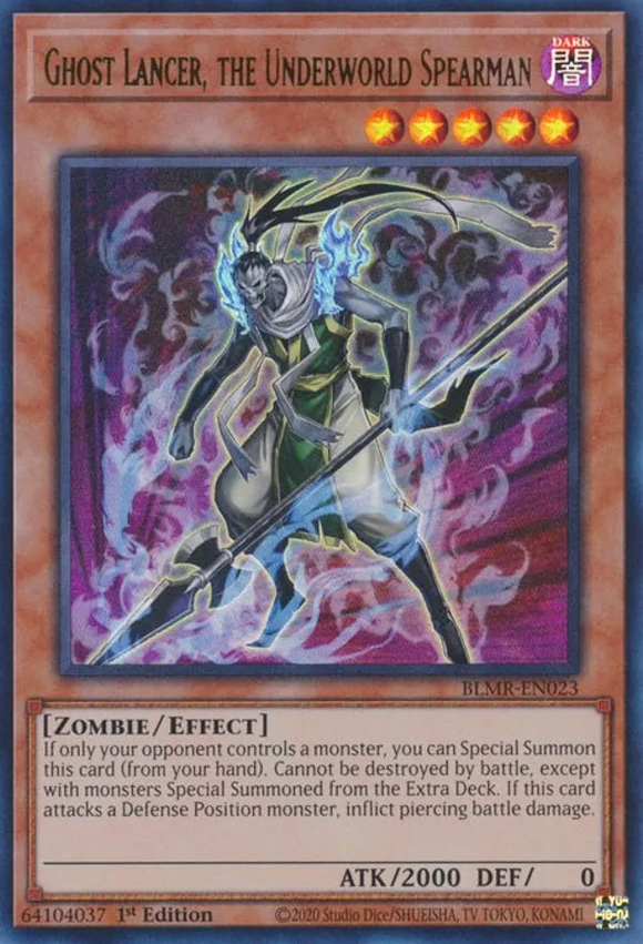 Ghost Lancer, the Underworld Spearman - BLMR-EN023 - Ultra Rare 1st Edition