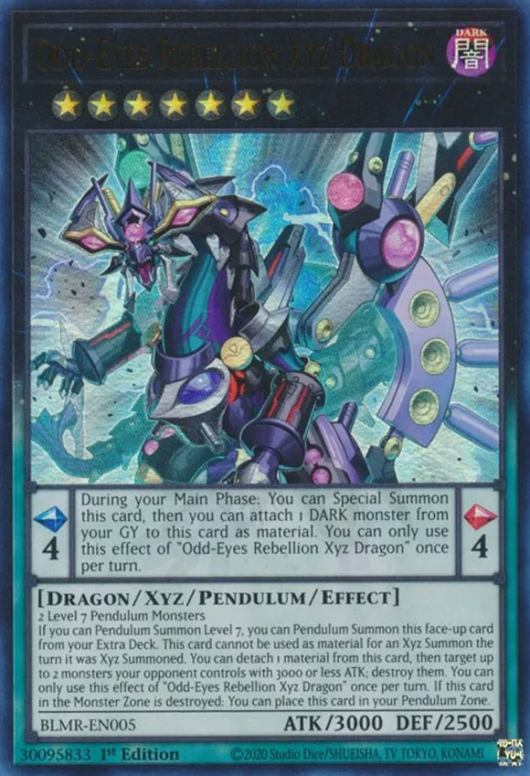 Odd-Eyes Rebellion Xyz Dragon - BLMR-EN005 - Ultra Rare 1st Edition