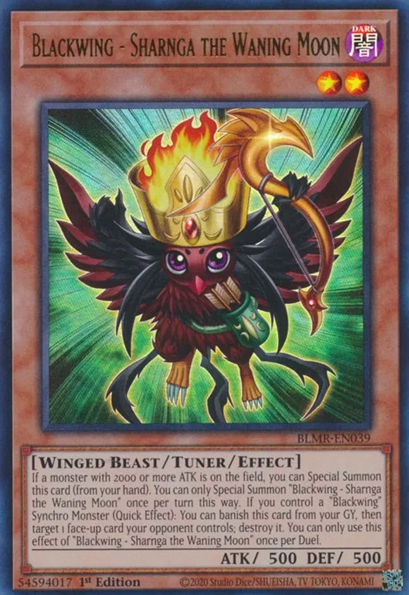 Blackwing - Sharnga the Waning Moon - BLMR-EN039 - Ultra Rare 1st Edition