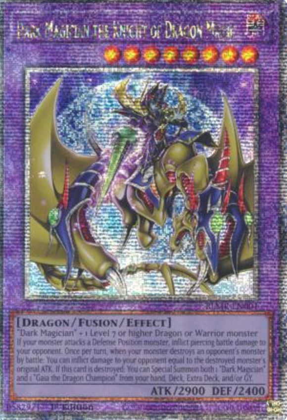 Dark Magician the Knight of Dragon Magic - BLMR-EN001 - Quarter Century Rare 1st Edition