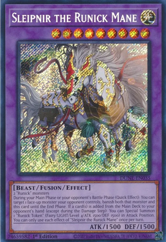 Sleipnir the Runick Mane - DUNE-EN035 - Secret Rare 1st Edition