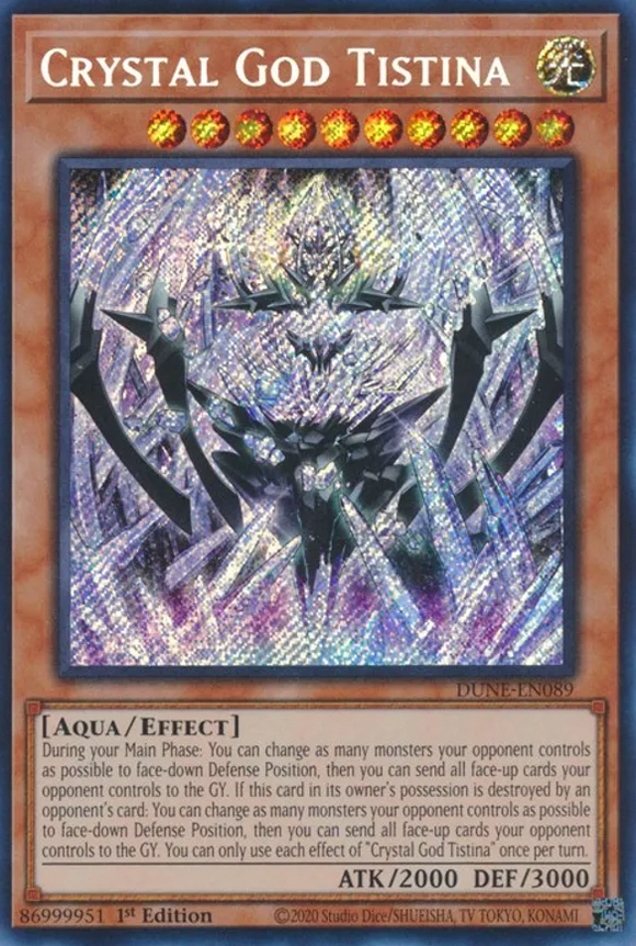Crystal God Tistina - DUNE-EN089 - Secret Rare 1st Edition
