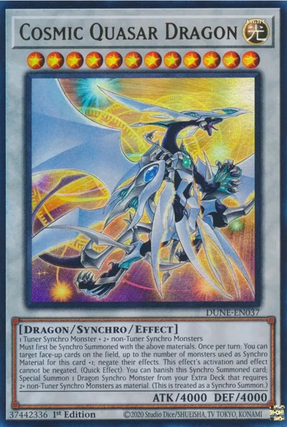 Cosmic Quasar Dragon - DUNE-EN037 - Ultra Rare 1st Edition