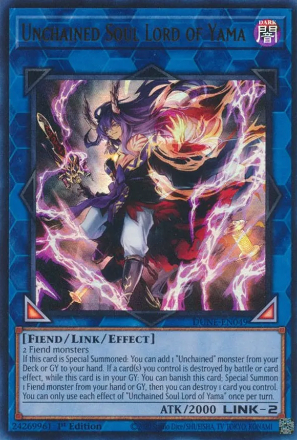 Unchained Soul Lord of Yama - DUNE-EN049 - Ultra Rare 1st Edition