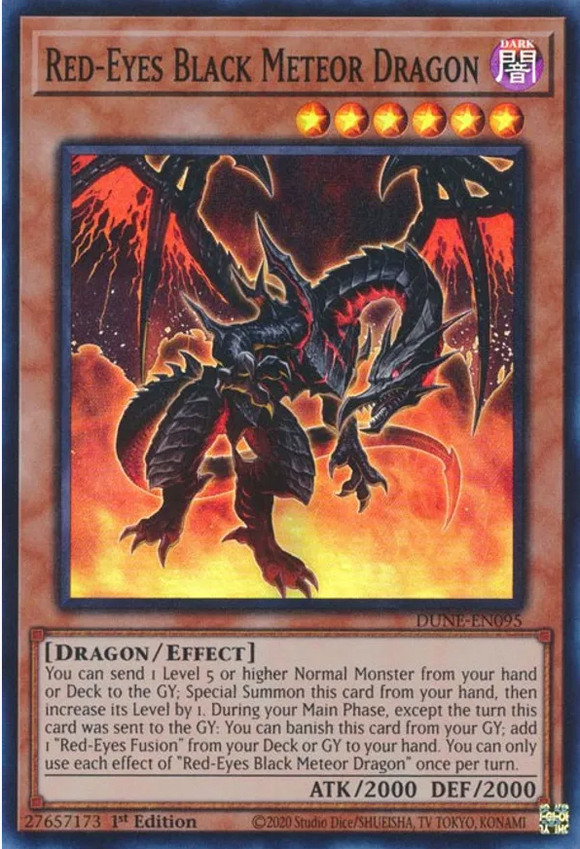 Red-Eyes Black Meteor Dragon - DUNE-EN095 - Super Rare 1st Edition