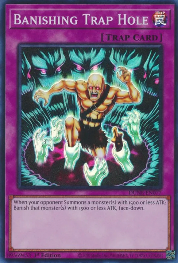 Banishing Trap Hole - DUNE-EN077 - Super Rare 1st Edition