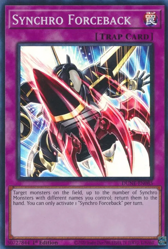 Synchro Forceback - DUNE-EN085 - Super Rare 1st Edition