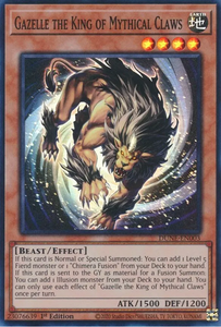 Gazelle the King of Mythical Claws - DUNE-EN003 - Super Rare 1st Edition