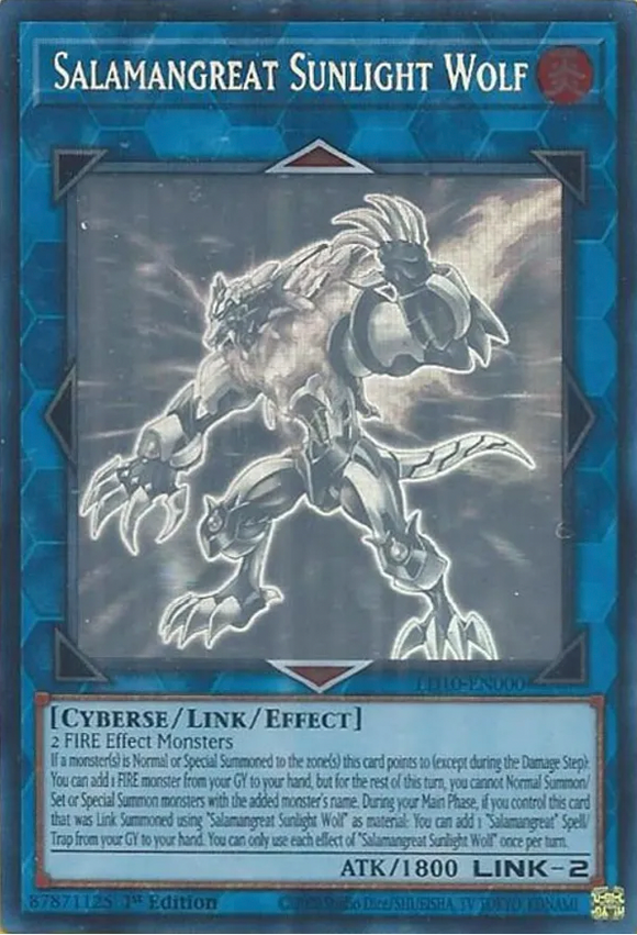 Salamangreat Sunlight Wolf - LD10-EN000 - Ghost Rare 1st Edition