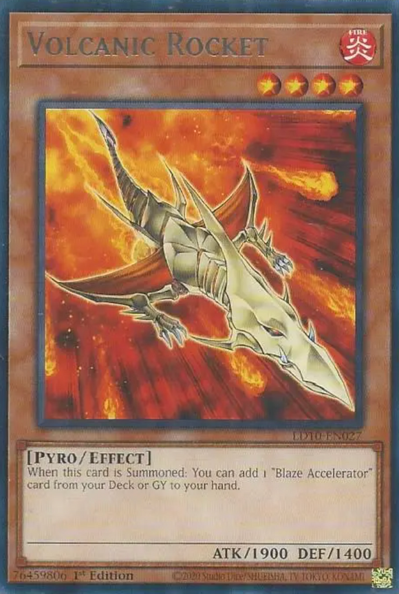 Volcanic Rocket - LD10-EN027 - Rare 1st Edition