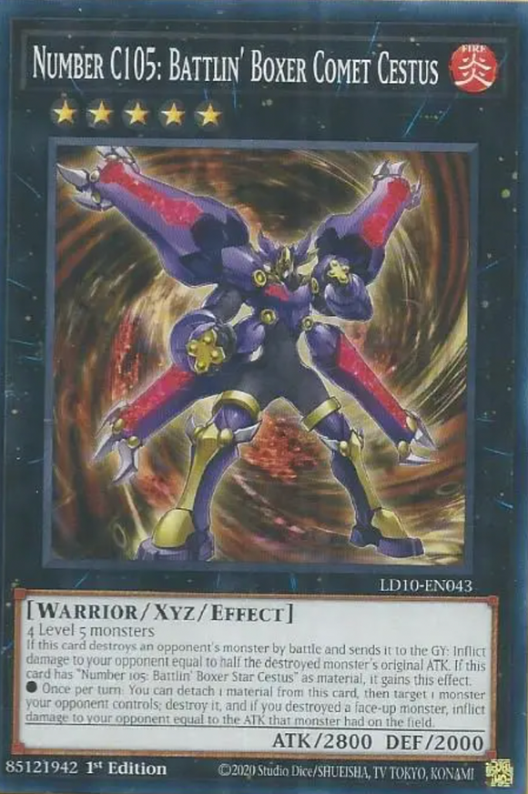 Number C105: Battlin' Boxer Comet Cestus - LD10-EN043 - Common 1st Edition