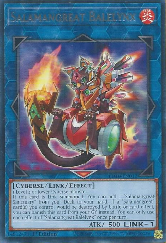 Salamangreat Balelynx - LD10-EN012 - Rare 1st Edition