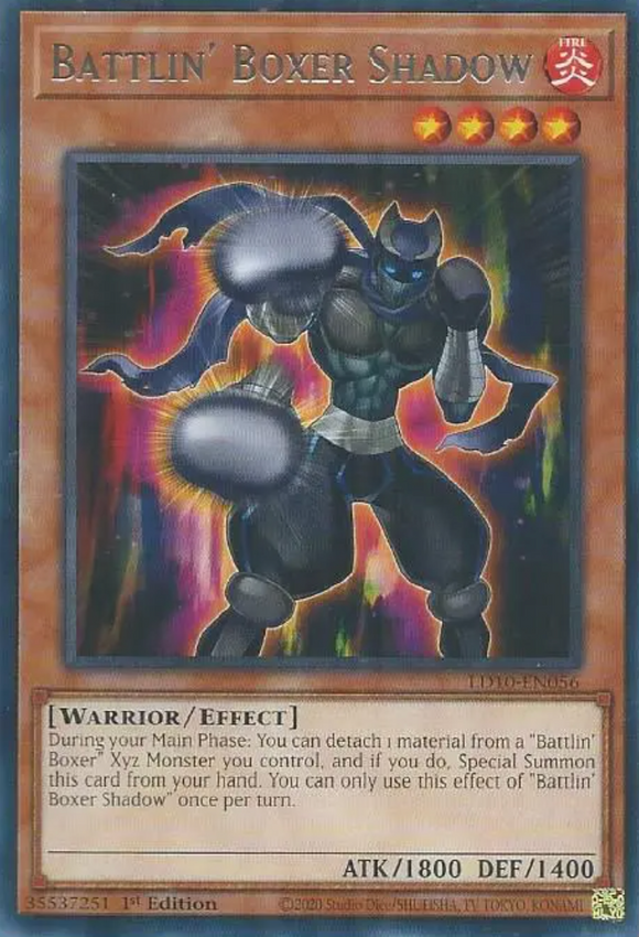 Battlin' Boxer Shadow - LD10-EN056 - Rare 1st Edition