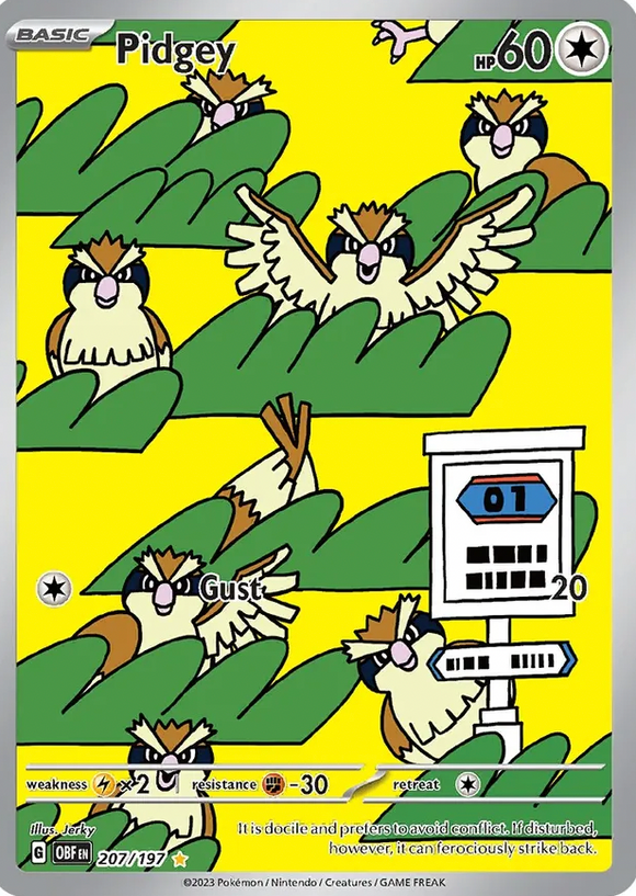 Pidgey - 207/197 - Illustration Rare