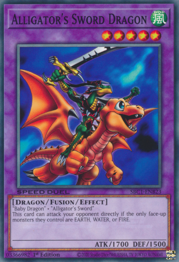 Alligator's Sword Dragon - SBC1-ENB23 - Common 1st Edition