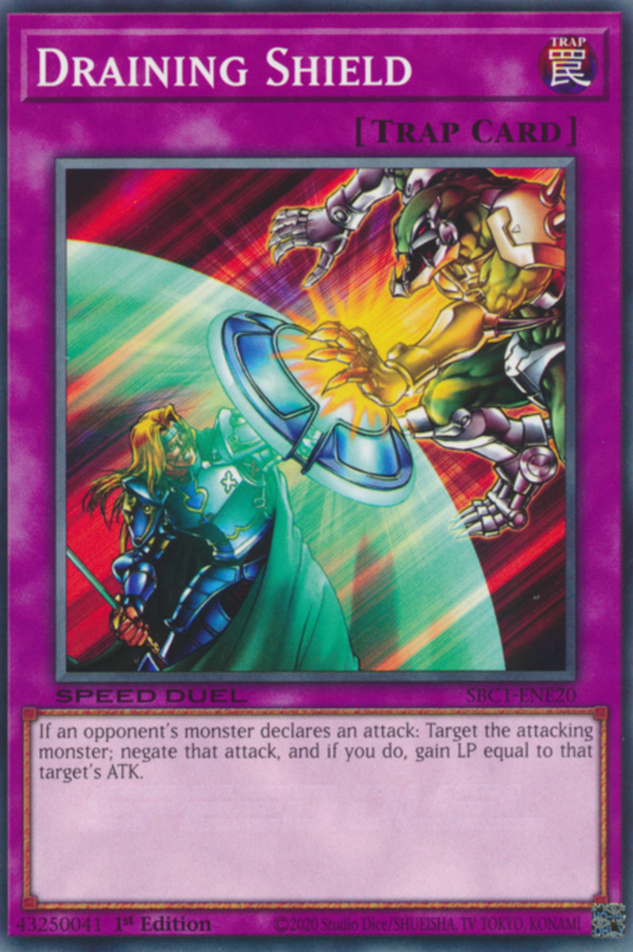 Draining Shield - SBC1-ENE20 - Common 1st Edition