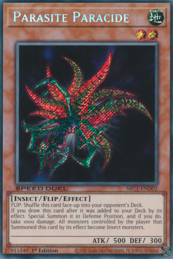 Parasite Paracide - SBC1-END02 - Secret Rare 1st Edition