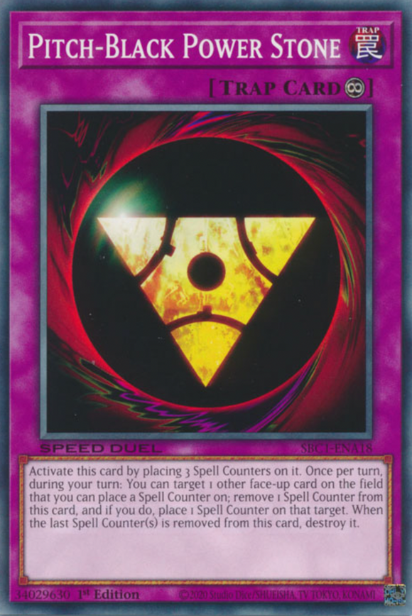 Pitch-Black Power Stone - SBC1-ENA18 - Common 1st Edition